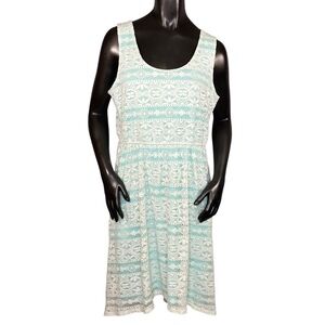 Maurices Lacy Tank Style Midi Dress Womens Size XL Fit and Flare Flowy Casual